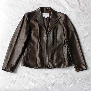 Nine West Brown Leather Jacket